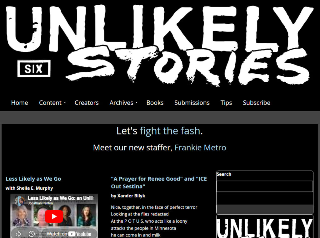 Unlikely Stories Six web site